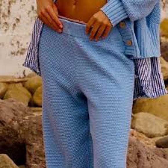 Free People Beach Burnt Orange Knit Sweater Pants - Picture 2 of 13